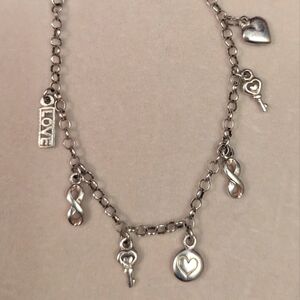 925 Love Multi charm Bracelet Size 7.5